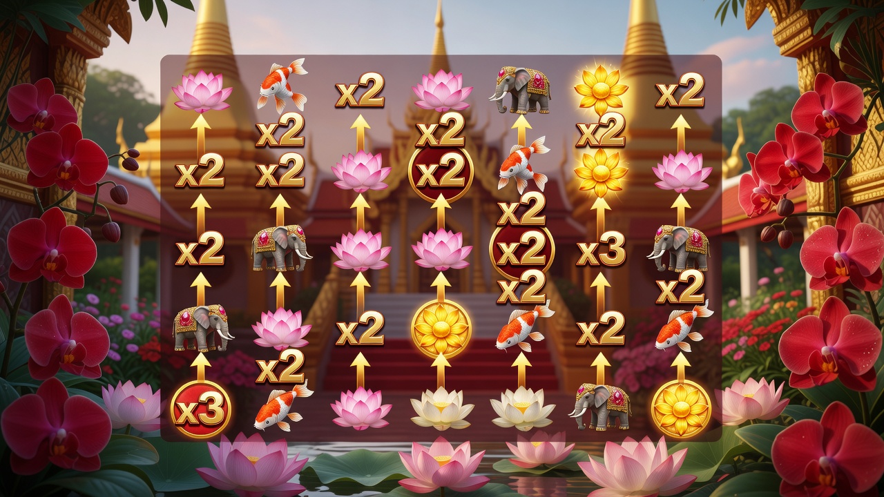 Thai Flower Megaways Slot Review: Gameplay, Bonus Features, Free Spins and Online Casino Options